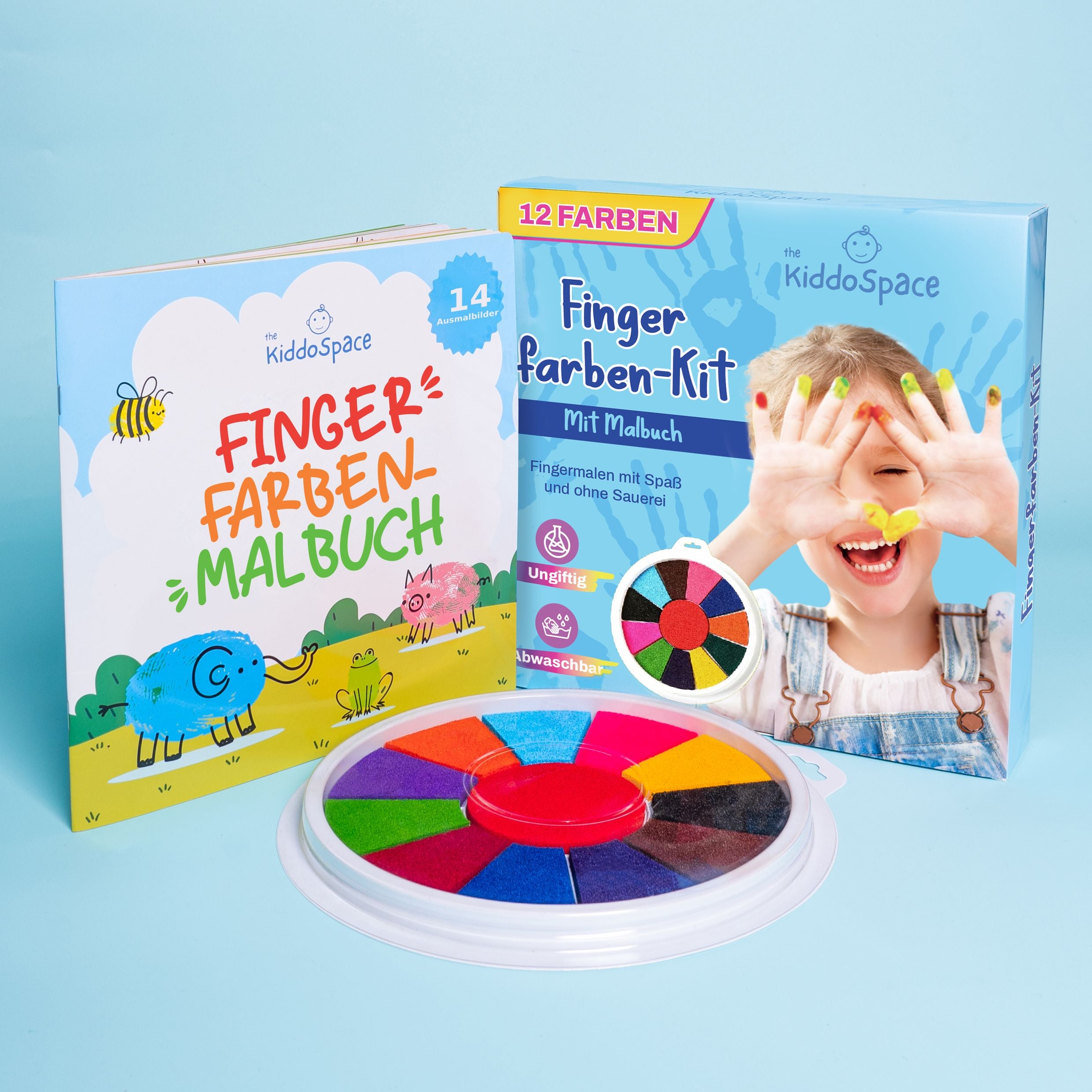 KiddoSpace Fingerfarben-Set