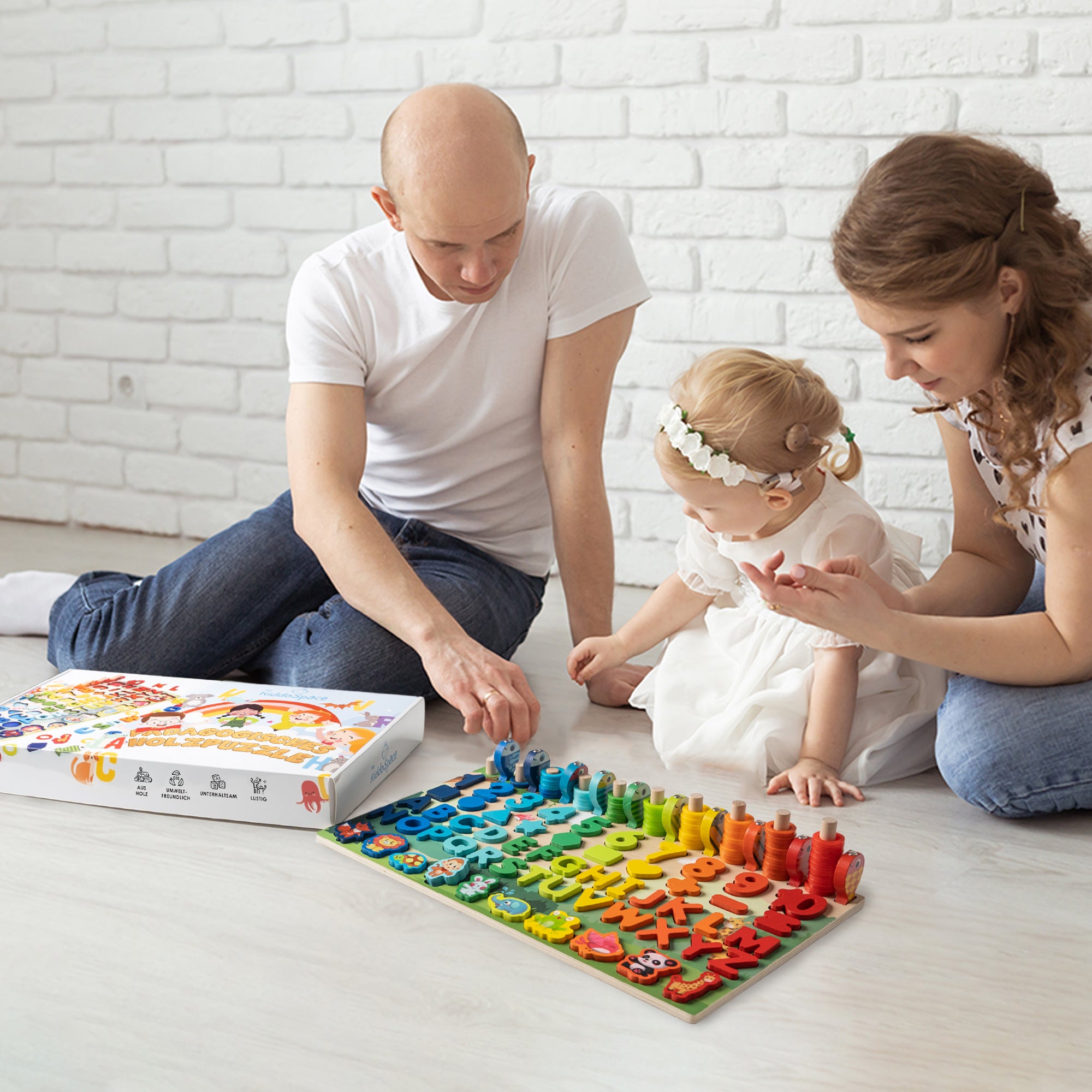 KiddoSpace™ - Montessori Puzzle aus Holz